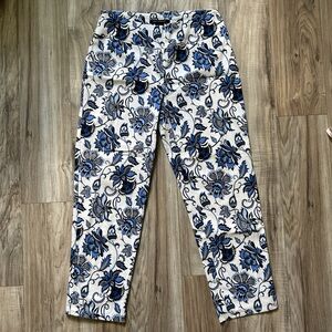 Zac & Rachel Blue and White Paisley Pants